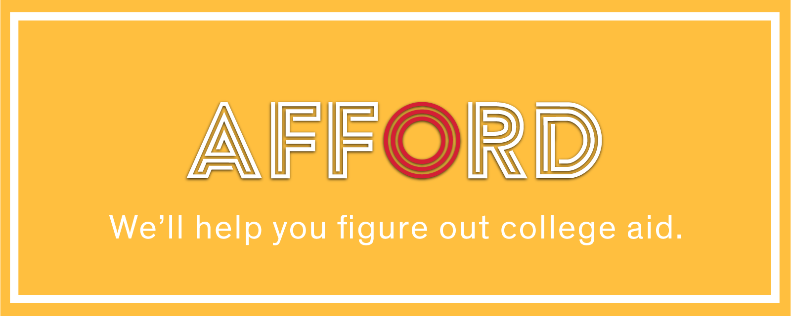 yellow graphic with "Afford" spelled out